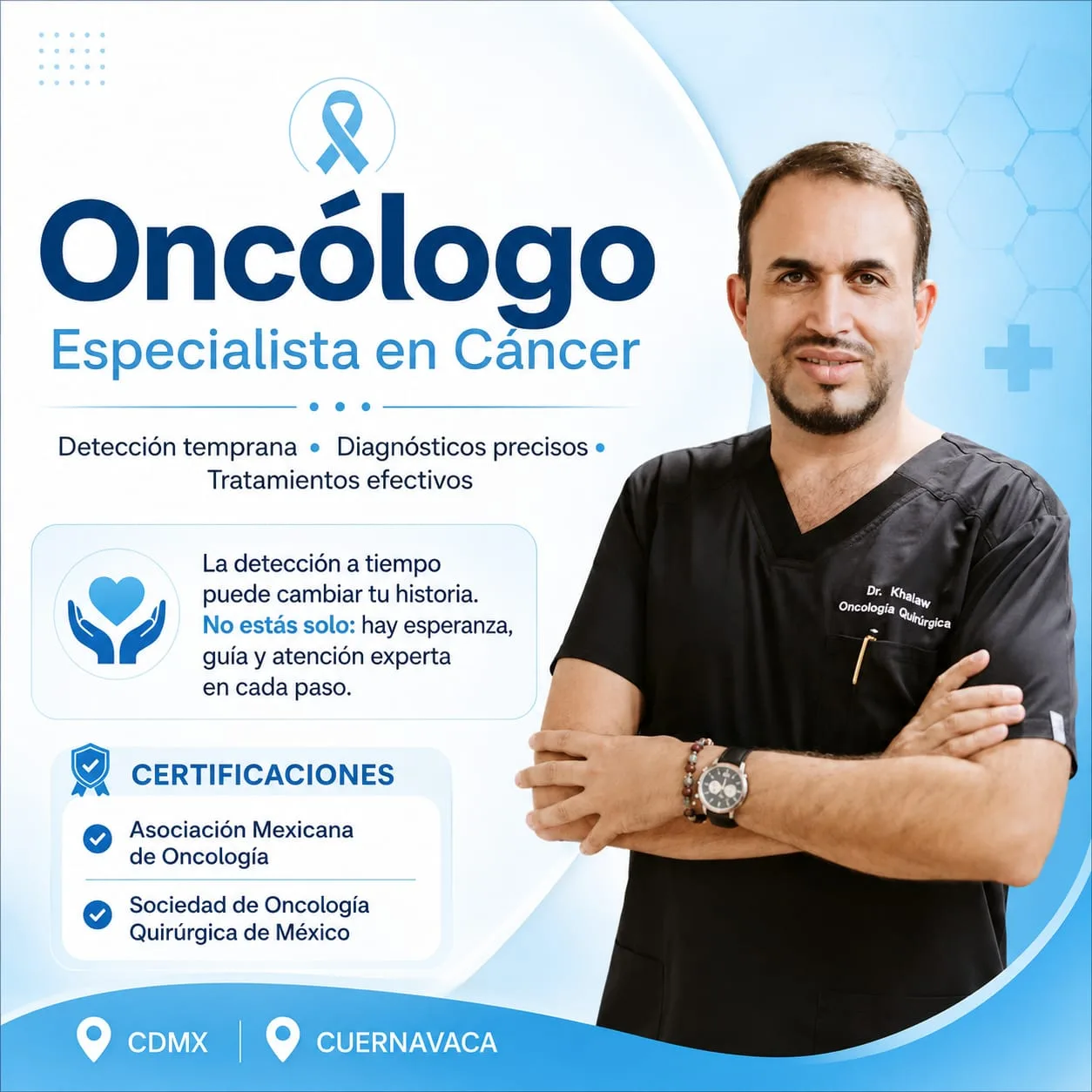 Dr. Franco Krakaur García, oncólogo en Cuernavaca